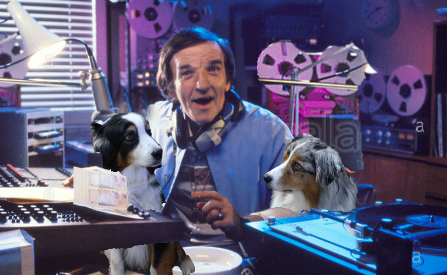 Alan Freeman disc jockey in radio studio